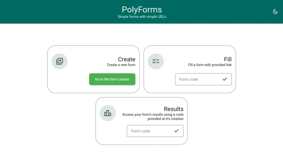 Screenshot of the PolyForms project